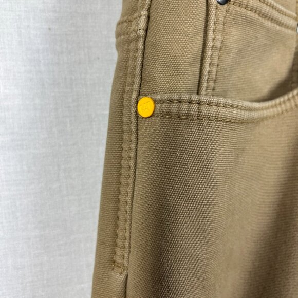Caterpillar Pants Mens 38x32 Tan Lined Workwear Fleece Winter Heavy Duty CAT - Picture 4 of 13